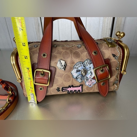 COACH LIMITED EDITION X KEITH HARING MAILBOX 24 BAG 1941 Handbag Tea Rose - Picture 13 of 16